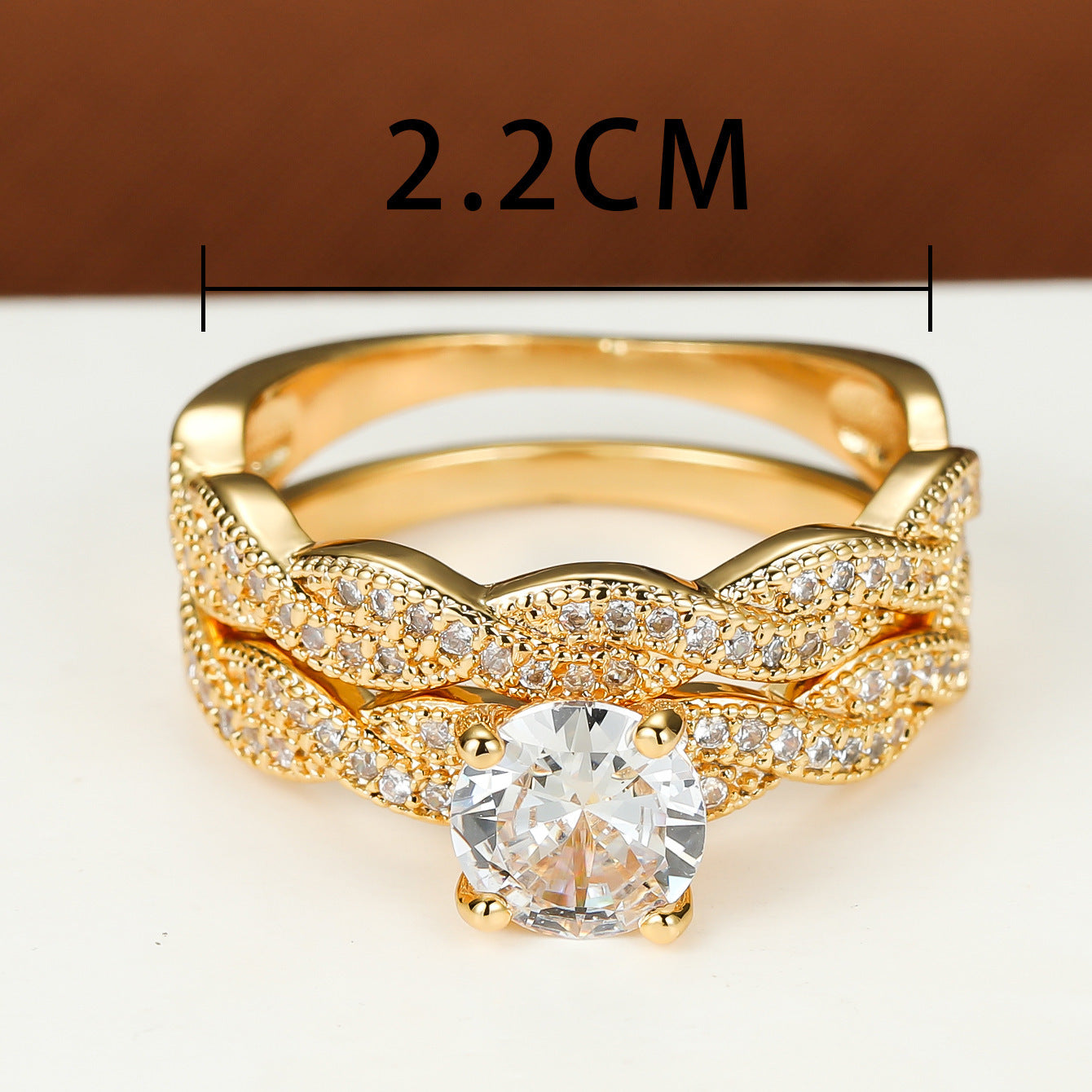 Golden Twisted Ring