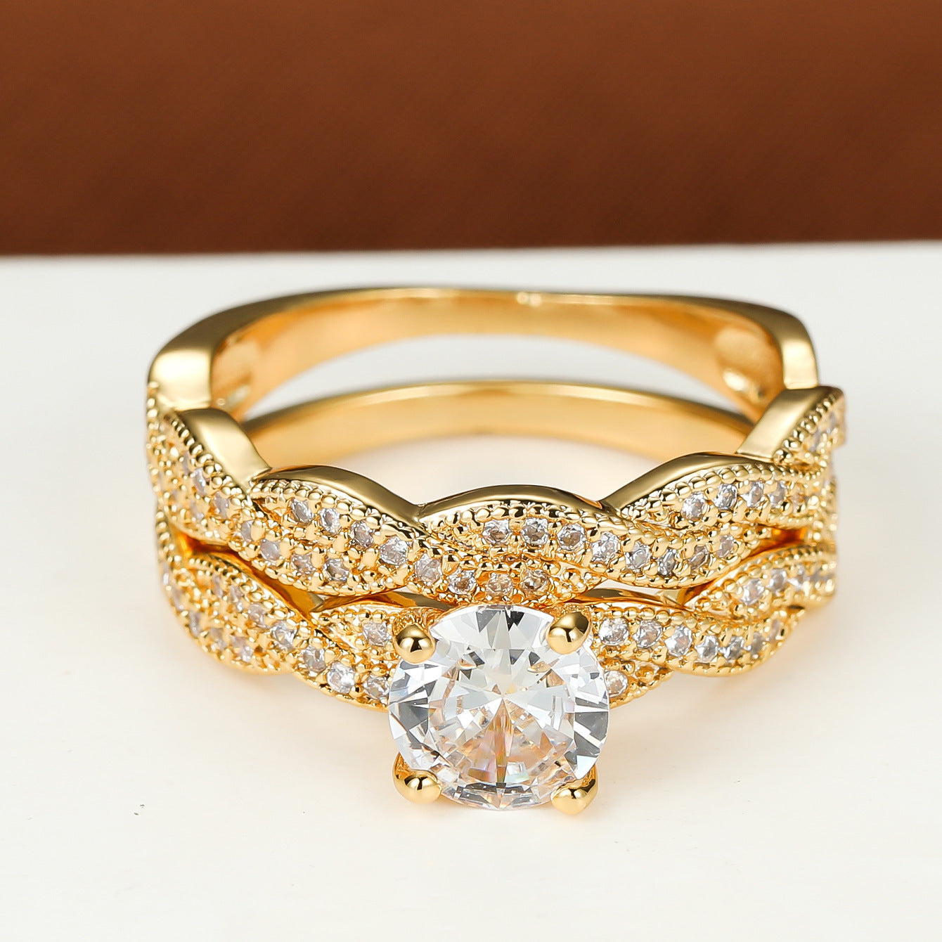 Golden Twisted Ring