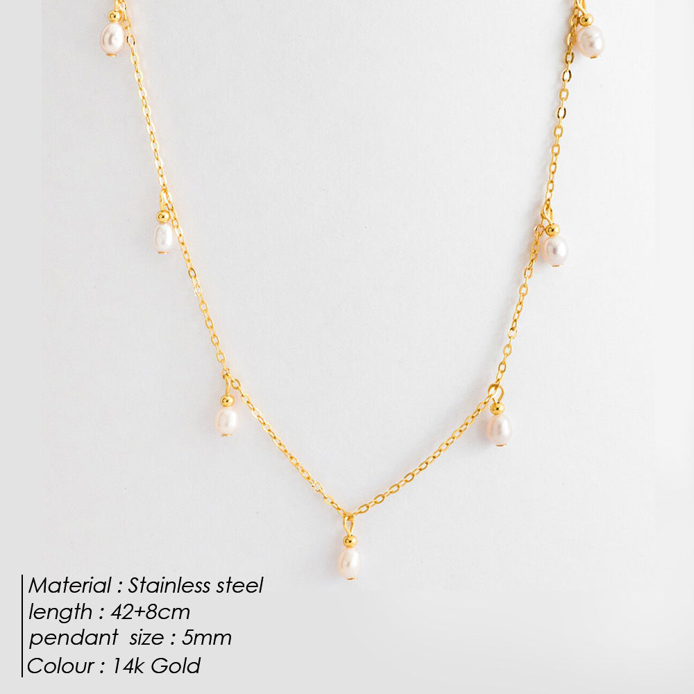 Oval-Pearls Necklace