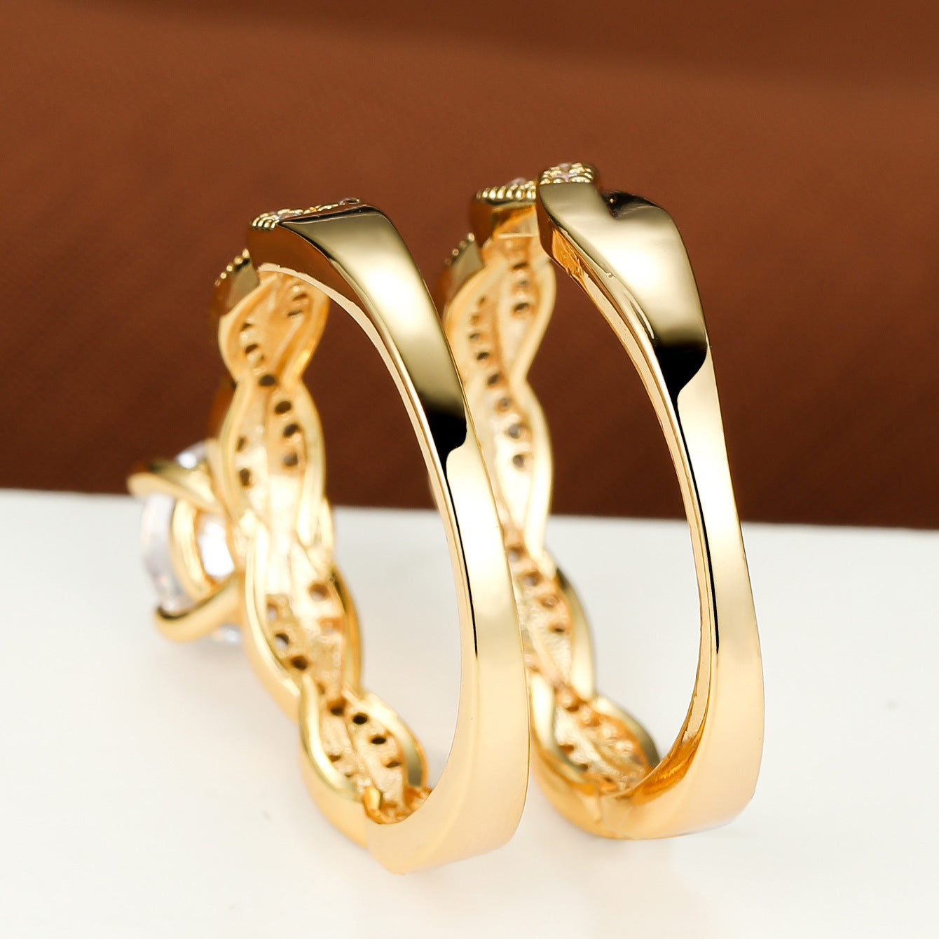 Golden Twisted Ring