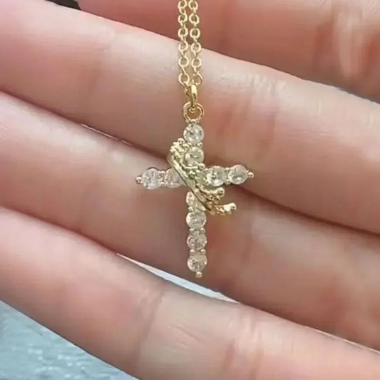 Crown Cross Necklace